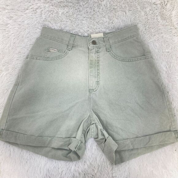 NWT NOS Riders by Lee Sage Green High Rise Missy 10 Denim Mom Shorts - Picture 1 of 7